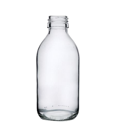 200 ml skleněná lahvička SIRUPO čirá 28/410
