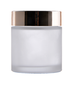 Skleněný kelímek RONA ledové sklo 100ml + zlaté víčko