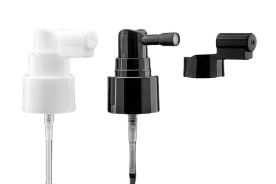 Spray bílý nebo černý, hladký se zátkou 24/410