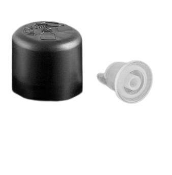 Šroubovací uzávěr 18/410 černý + kapací vložka