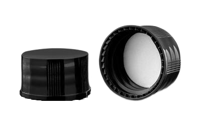 Šroubovací uzávěr 18/410 vroubkovaný černý