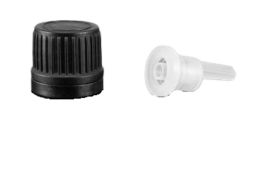 ŠROUBOVACÍ uzávěr s kapací vložkou,  černý-mep