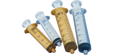 Trojdílná injekční stříkačka pro enterální výživu 50ml - hnědá