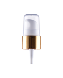 Uzávěr pumpička  bílo-zlatá 20/410
