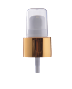 Uzávěr pumpička bílo-zlatá 24/410